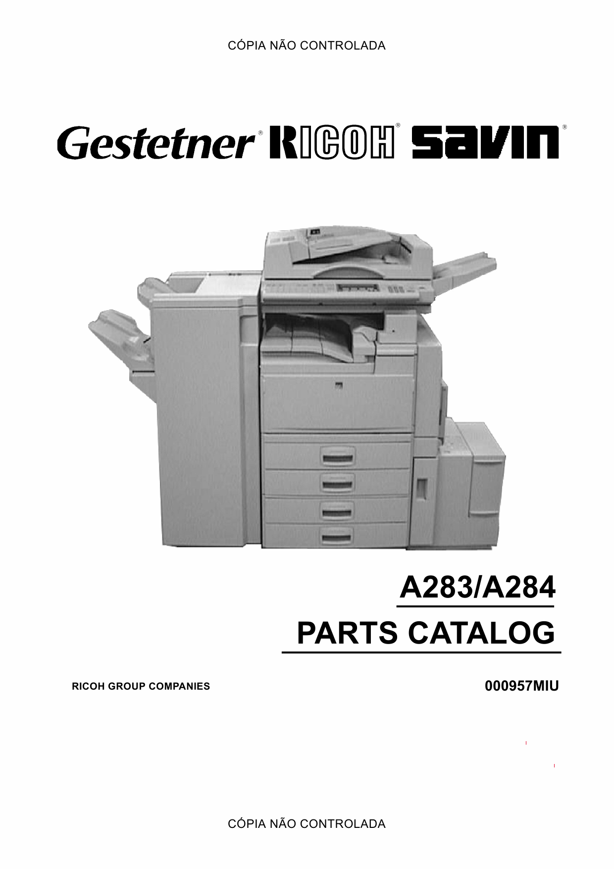 RICOH Aficio 350e 450e A283 A284 Parts Catalog-1